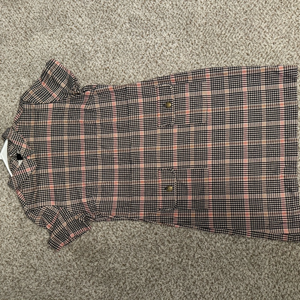 Plaid Kids Shirt - Pink and Black